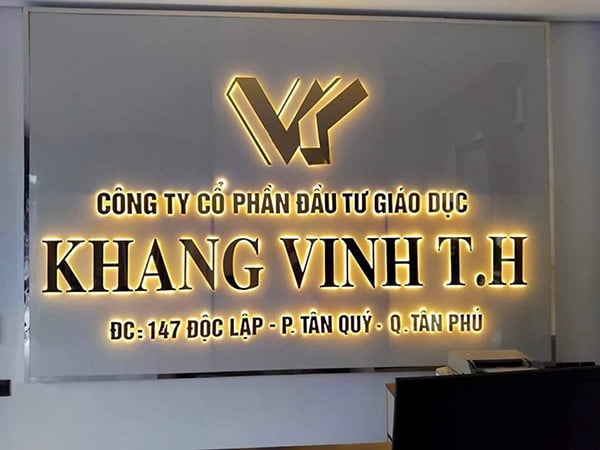 Mẫu Chữ Nổi Inox Vàng Đẹp