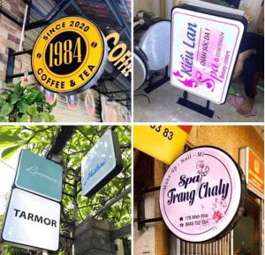 Mẫu Bảng Hiệu Hộp Đèn Hút Nổi Đẹp Năm 2025