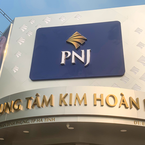 Bảng Hiệu Chữ Nổi Inox Vàng Xước Đẹp