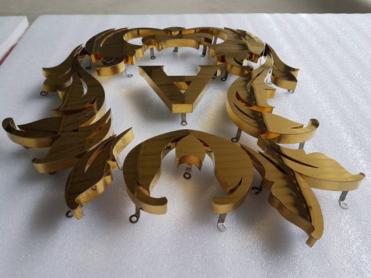 Mẫu Chữ Nổi Inox Vàng Đẹp