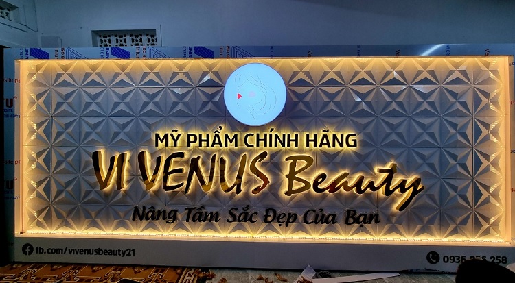 Mẫu Biển Chữ Nổi Inox Vàng Gương Đẹp