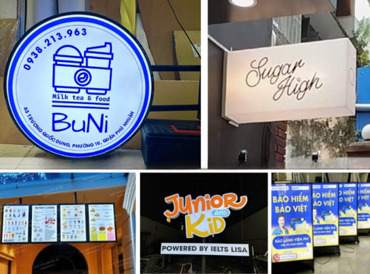 Làm Bảng Hiệu Hộp Đèn Mica Đẹp