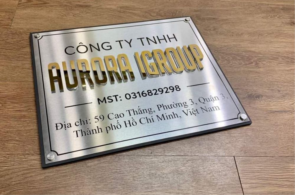 Mẫu Bảng Hiệu Công Ty Inox Đẹp