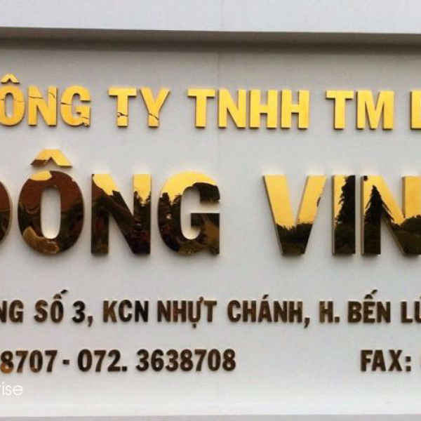 Thiết Kế Bảng Hiệu Chữ Nổi Inox Vàng Sang Trọng, Đẳng Cấp