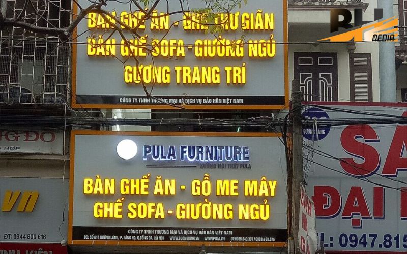 Mẫu Biển Hiệu Alu Chữ Nổi Inox Đẹp