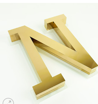 Thi Công Chữ Nổi Inox Vàng