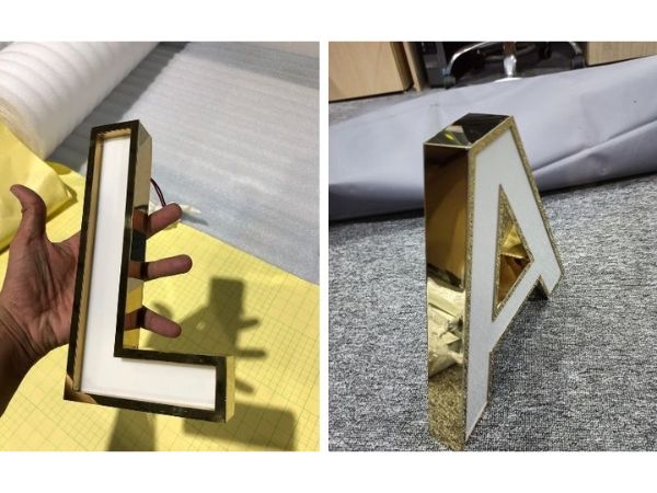 Mẫu Bảng Hiệu Chữ Nổi Inox Vàng Đẹp Năm 2025