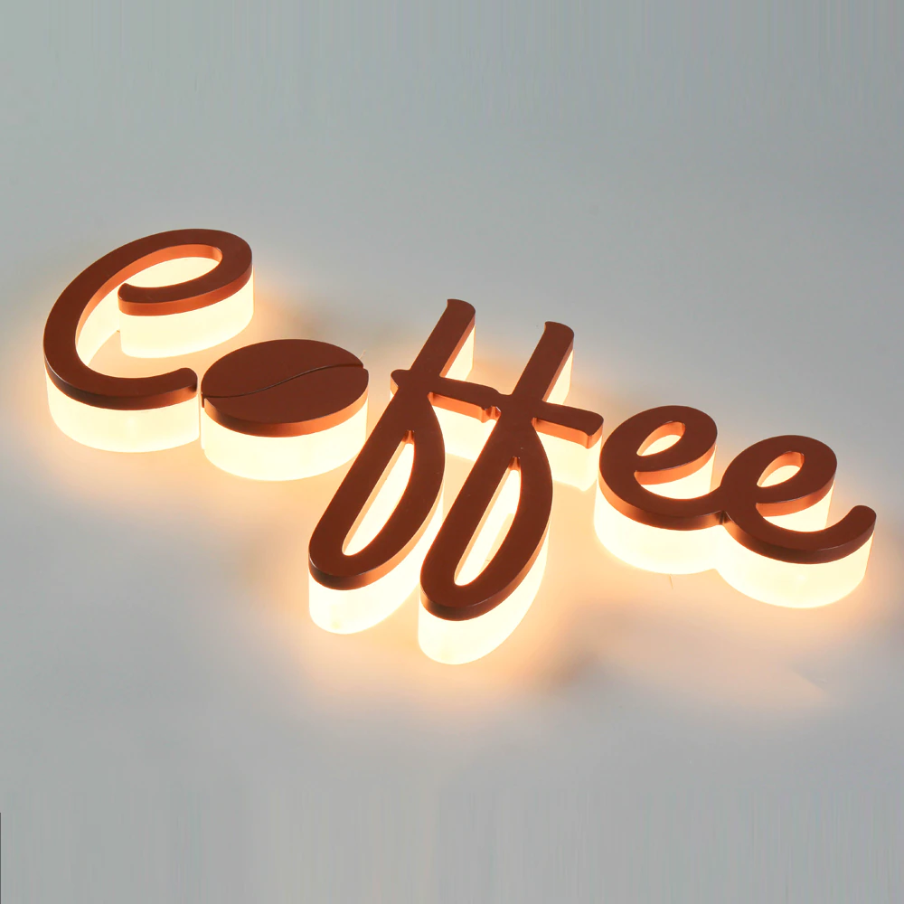 Thiết Kế Bảng Hiệu Chữ Nổi Hắt Sáng Chân Đẹp, Hiện Đại