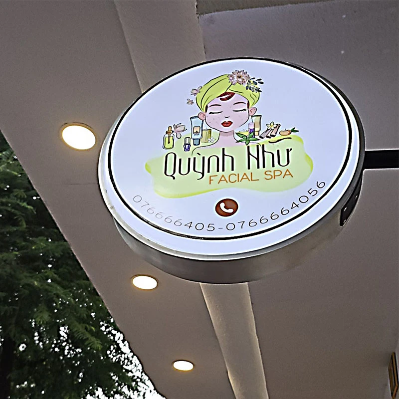 Bảng Hiệu Hộp Đèn Hút Nổi Đẹp, Sáng Đều