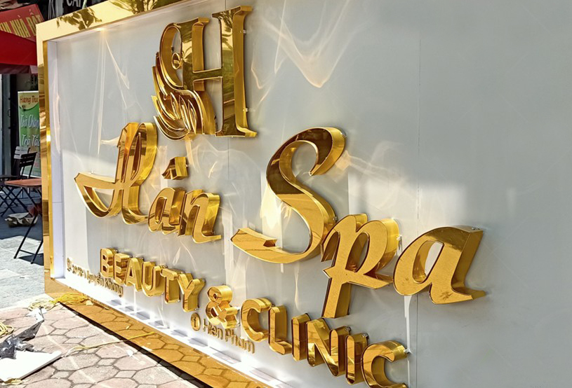 Mẫu Bảng Hiệu Alu Chữ Nổi Inox Đẹp Năm 2026