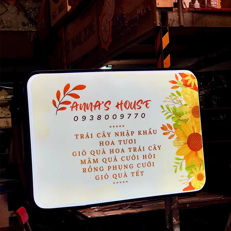 Mẫu Bảng Hiệu Hộp Đèn Hút Nổi Đẹp, Hiện Đại