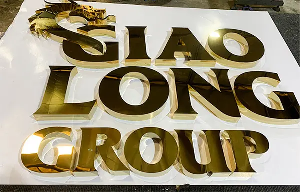 Gia Công Chữ Nổi Inox Vàng Gương Thủ Đức Uy Tín